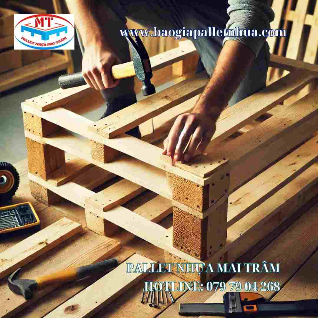 Pallet nhưa Mai Trâm - cách lắp ráp kệ từ pallet gỗ