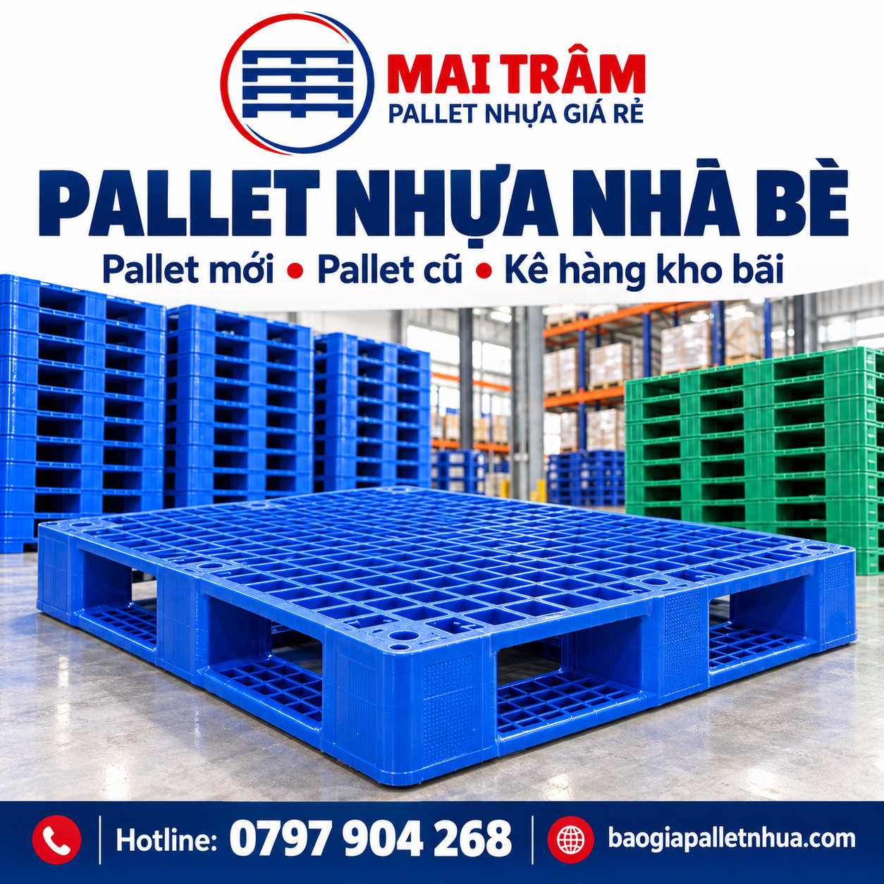 Pallet nhựa Nhà Bè Lựa chọn pallet phù hợp cho kho hàng