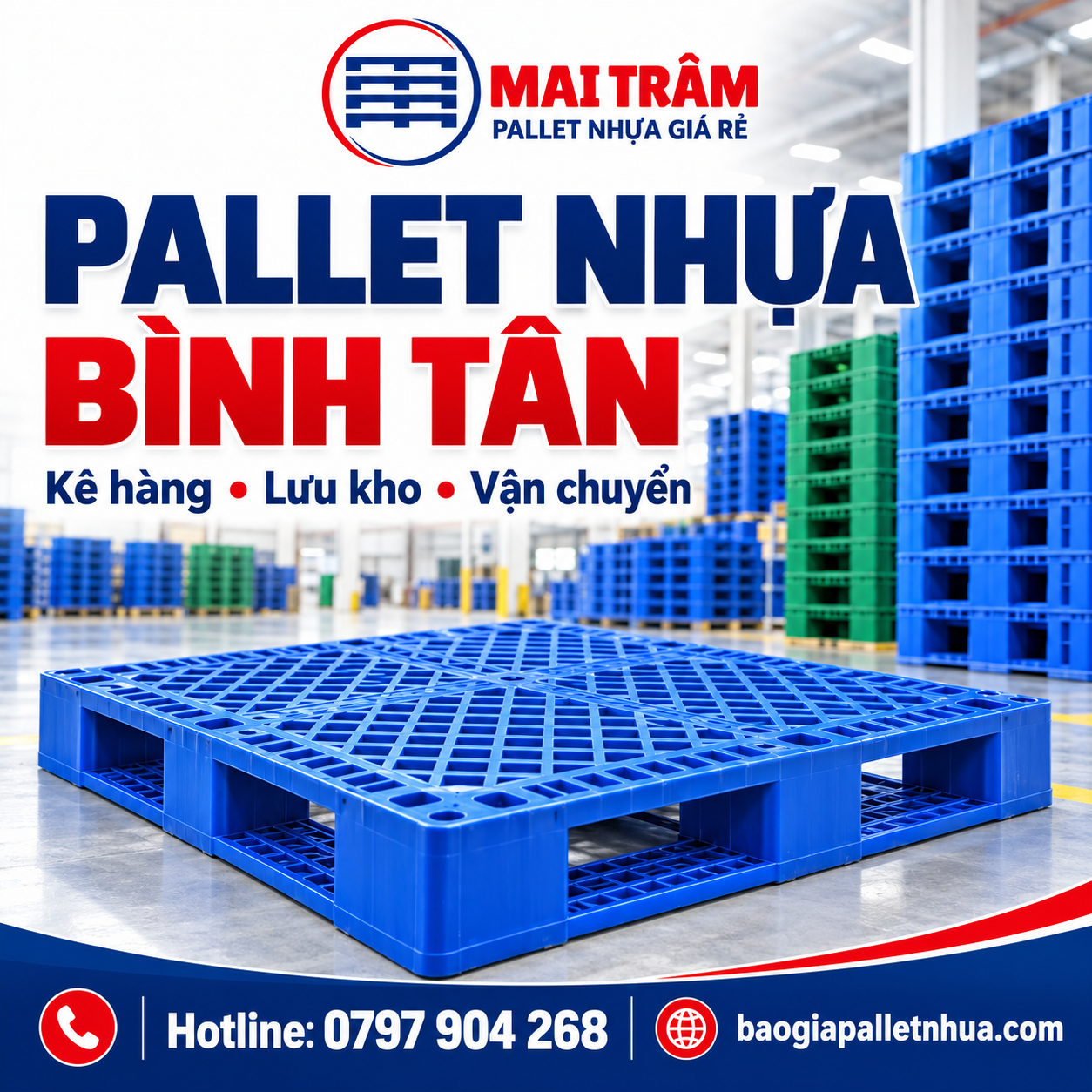 Pallet nhựa Bình Tân chất lượng cao