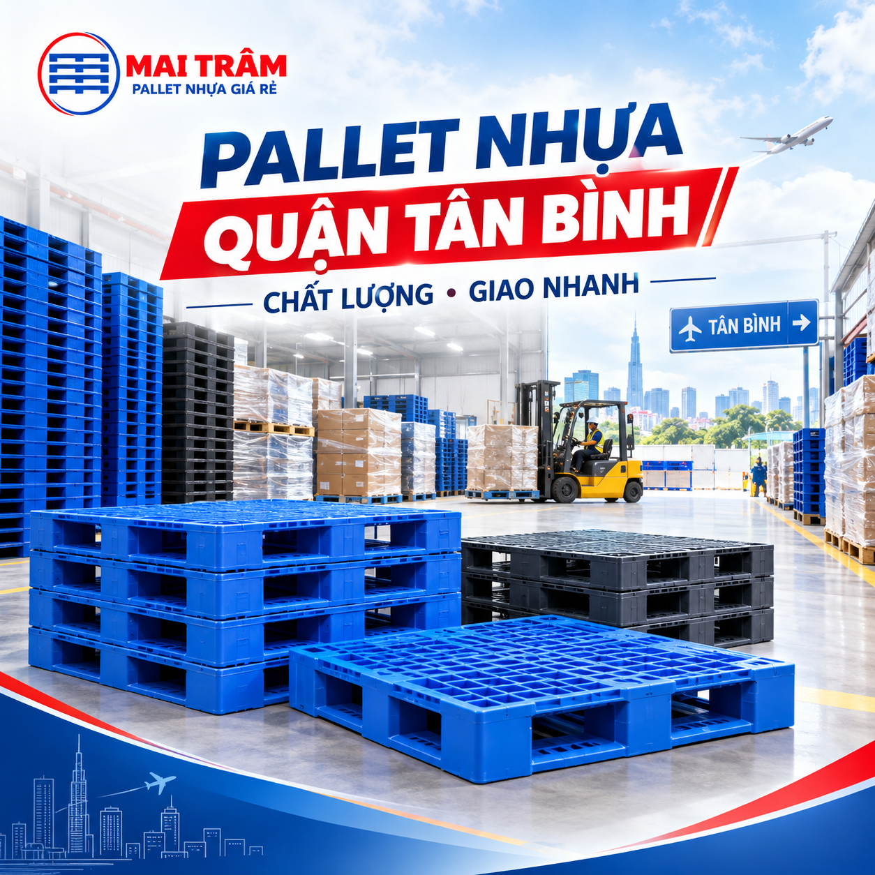 Pallet nhựa quận Tân Bình chất lượng và giao nhanh