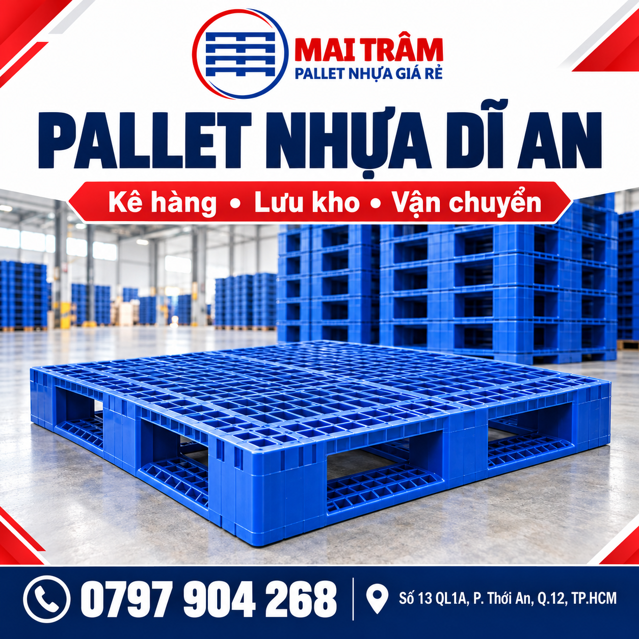  Pallet nhựa Dĩ An