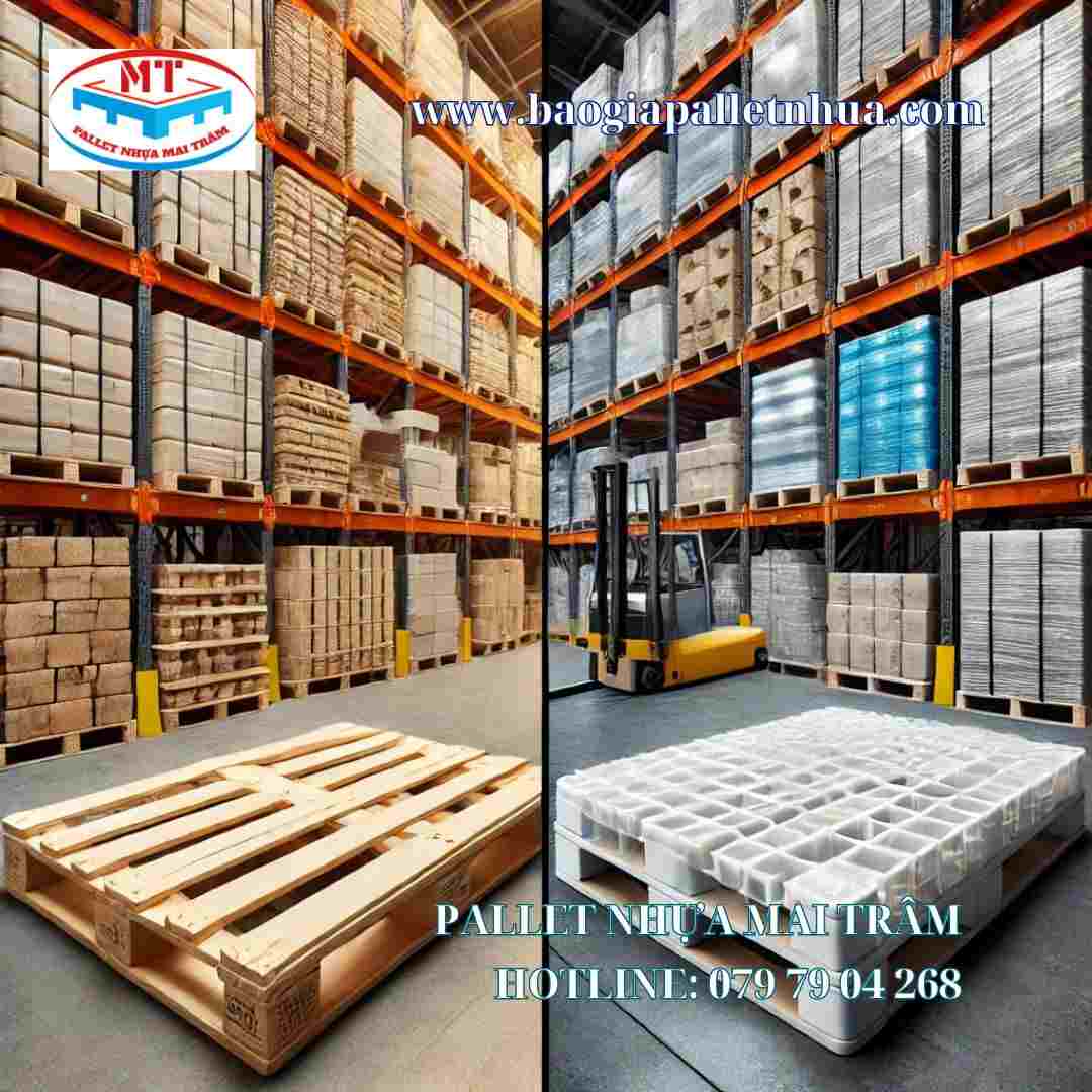 Pallet nhựa và pallet gỗ: so sánh chi phí và hiệu quả sử dụng