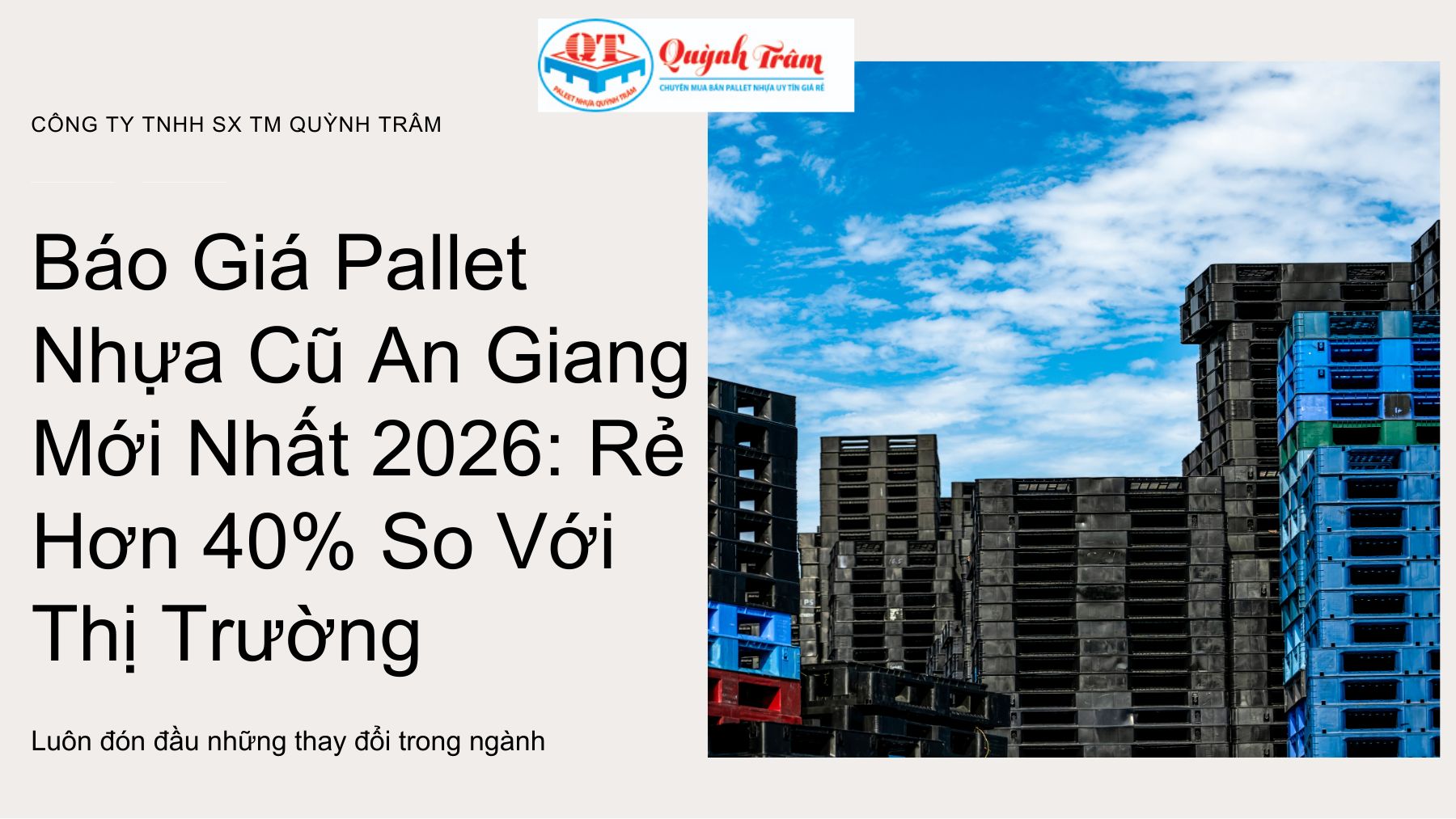 Báo Giá Pallet Nhựa Cũ An Giang Mới Nhất 2026: Rẻ Hơn 40% So Với Thị Trường
